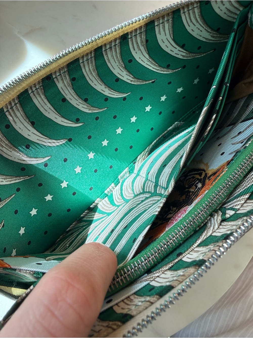 Hermès Silk-In Leather Zip-Around Wallet - Picture 15 of 15
